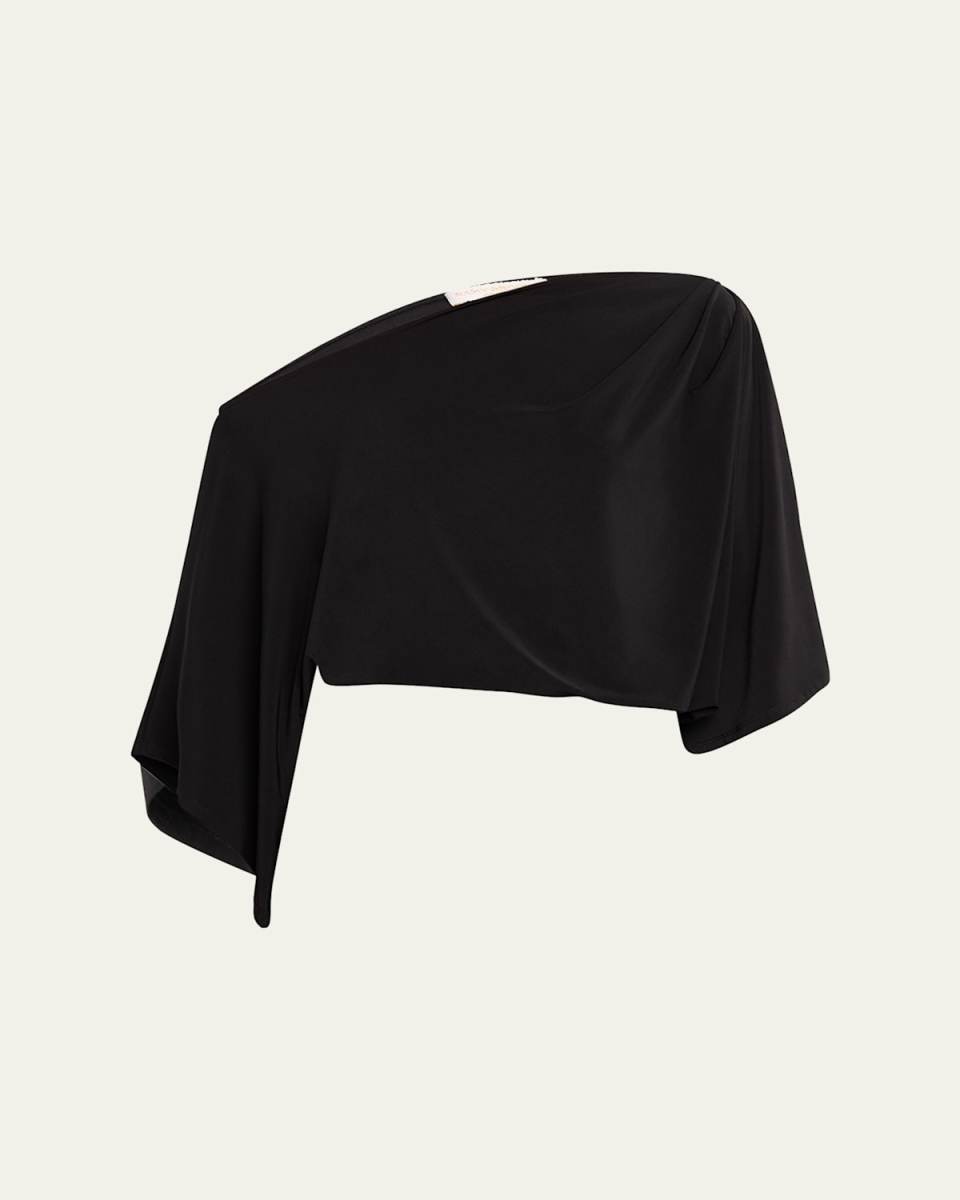 Jamila Asymmetric Draped Blouse
